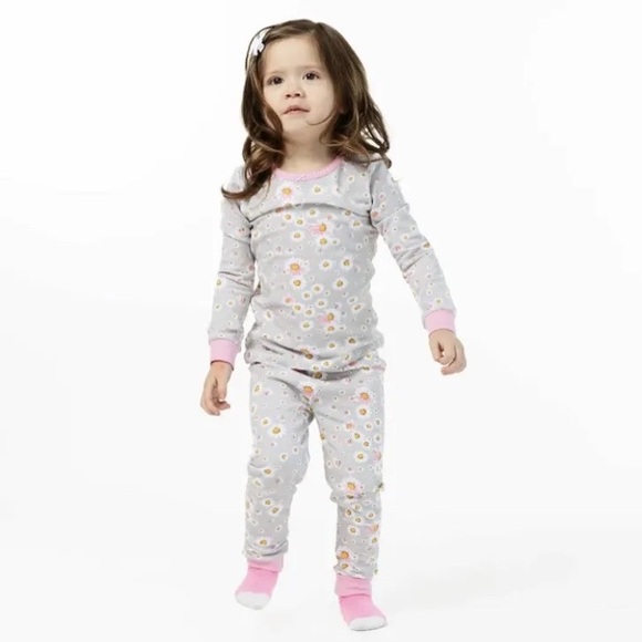 (2) SLEEP ON IT Floral Print & Check 3-Piece Pajama & Sock Set Toddler Girls - Picture 16 of 16